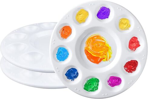3PCS Paint Tray Palettes Plastic Art Supplies Students Art Class Palette Paint Supplies in Saudi Arabia