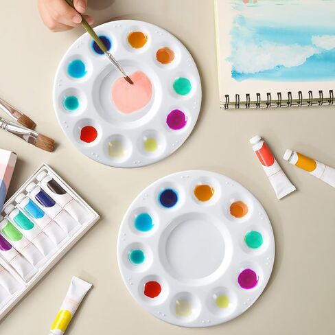 3PCS Paint Tray Palettes Plastic Art Supplies Students Art Class Palette Paint Supplies in Saudi Arabia