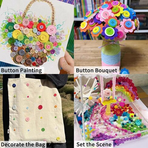 About 660 Resin Buttons of Various Specifications Assorted Buttons for Crafts Handmade DIY Multicolor in Saudi Arabia