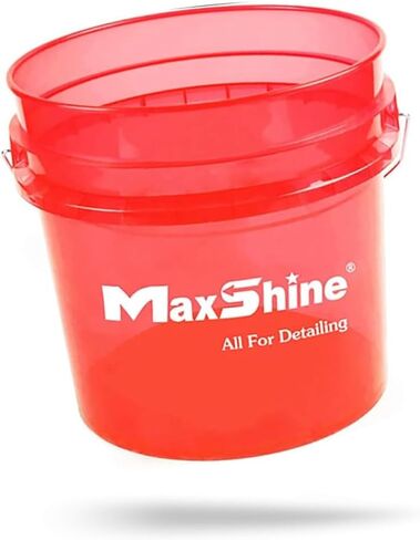 Maxshine Rolling Bucket Dolly (أسود) - دوللي غسيل السيارات المتدحرجة للخدمة الشاقة مع 5 عجلات، 2 عجلات قفل، فتحات لتفصيل مركبات التنظيف وفرش التفصيل - ملحقات ولوازم التفاصيل in Saudi Arabia