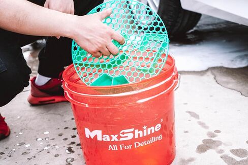 Maxshine Rolling Bucket Dolly (أسود) - دوللي غسيل السيارات المتدحرجة للخدمة الشاقة مع 5 عجلات، 2 عجلات قفل، فتحات لتفصيل مركبات التنظيف وفرش التفصيل - ملحقات ولوازم التفاصيل in Saudi Arabia