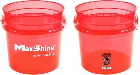 Maxshine Rolling Bucket Dolly (أسود) - دوللي غسيل السيارات المتدحرجة للخدمة الشاقة مع 5 عجلات، 2 عجلات قفل، فتحات لتفصيل مركبات التنظيف وفرش التفصيل - ملحقات ولوازم التفاصيل in Saudi Arabia