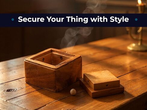 BSIRI Magic Sliding Box- Secret Box Brain Teaser Wooden Puzzle Boxes with Hidden Compartments. Ideal Mystery Box, Money Box, Jewelry Box, 3D Puzzle Lock Box, Gift Card, and Money Puzzle Box in Kuwait