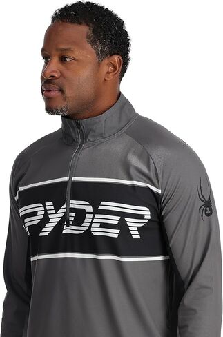 Spyder Men's Paramount Zip T-Neck Mid-Layer Mens in Saudi Arabia