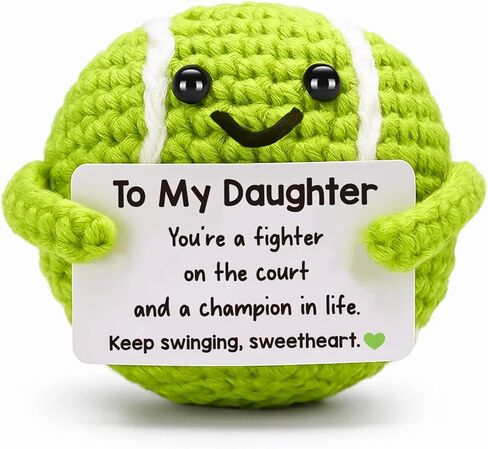 MAMAGIFTREE for Dad from Daughter, Son - Tennis Gifts for Dad Who is a Tennis Lover - Unique Birthday Present, Handmade Punny Keepsake, Funny Crochet Sports Decor for Father in Saudi Arabia