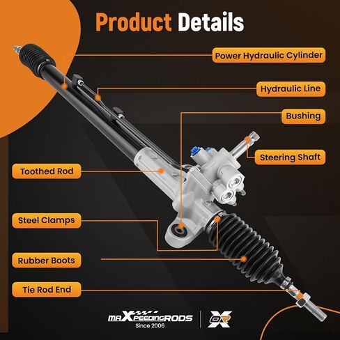 مجموعة حامل وترس التوجيه الهيدروليكي من maXpeedingrods متوافقة مع Acura TSX L4 2.4L 2004-2008، استبدال OE 26-2720، 3010SDAA01، عالي الأداء، سهل التركيب in Saudi Arabia