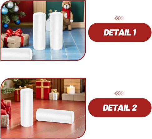 Gatuida 6Pcs White Foam Cylinders for Crafts - 8 Inch Polystyrene Foam Rods for DIY Crafting - Modeling Decorating Carving and Painting Ideal for Christmas Ornaments and Floral in Saudi Arabia
