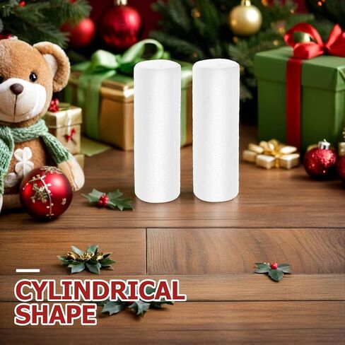 Gatuida 6Pcs White Foam Cylinders for Crafts - 8 Inch Polystyrene Foam Rods for DIY Crafting - Modeling Decorating Carving and Painting Ideal for Christmas Ornaments and Floral in Saudi Arabia
