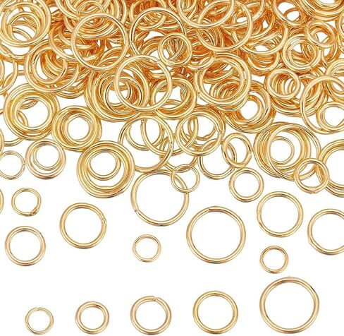 PH PandaHall 400pcs Closed Jumps Rings, 5 Size Brass Soldered Jump Rings 18~21 Gauge Silver Round Rings Chainmail Rings Junction Rings Jewelry Connector for DIY Bracelets Necklaces Keychain, 5~10mm in Saudi Arabia