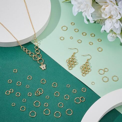 PH PandaHall 400pcs Closed Jumps Rings, 5 Size Brass Soldered Jump Rings 18~21 Gauge Silver Round Rings Chainmail Rings Junction Rings Jewelry Connector for DIY Bracelets Necklaces Keychain, 5~10mm in Saudi Arabia
