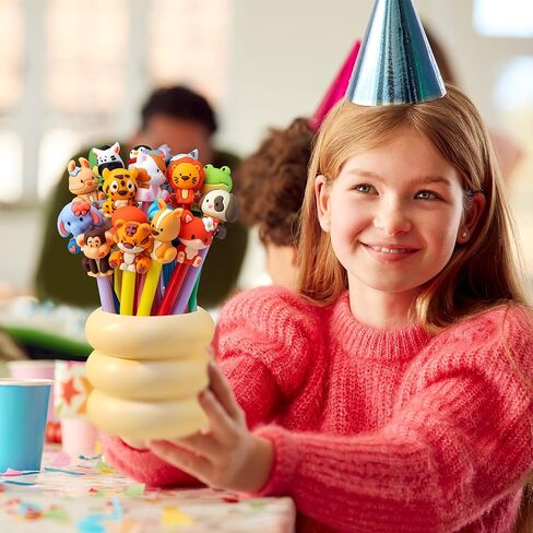 لطيف سفاري الحيوانات الكرتون هلام أقلام الحبر الأسود، أقلام الكتابة kawaii عشوائية، أنماط متنوعة أقلام للمدرسة مكتب المنزل طالب الأطفال الحاضر (24) in Kuwait