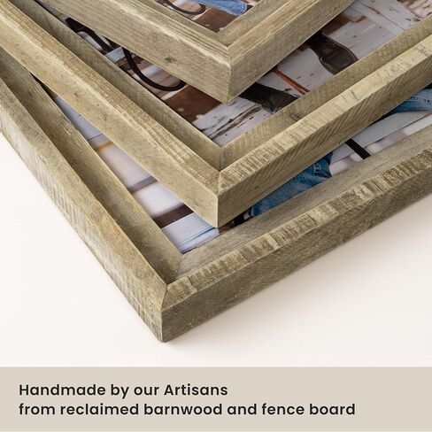 إطار صورة Fun Memories Rustic مقاس 11 × 14، إطار صورة خشبي مع مجموعة زجاج شبكي عالي الدقة، إطار خشبي بنمط المزرعة للتركيب على الحائط أو عرض الطاولة لملصقات الصور (أبيض متعثر) in Kuwait