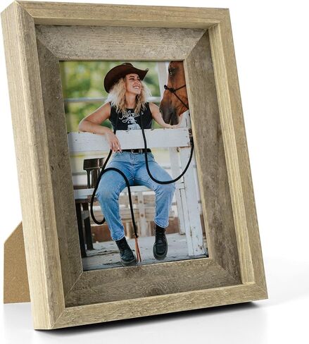 إطار صورة Fun Memories Rustic مقاس 11 × 14، إطار صورة خشبي مع مجموعة زجاج شبكي عالي الدقة، إطار خشبي بنمط المزرعة للتركيب على الحائط أو عرض الطاولة لملصقات الصور (أبيض متعثر) in Saudi Arabia