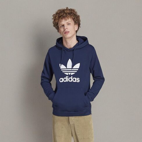 adidas Originals Men's Adicolor Classics Trefoil Hoodie, Red/White, Medium in Saudi Arabia