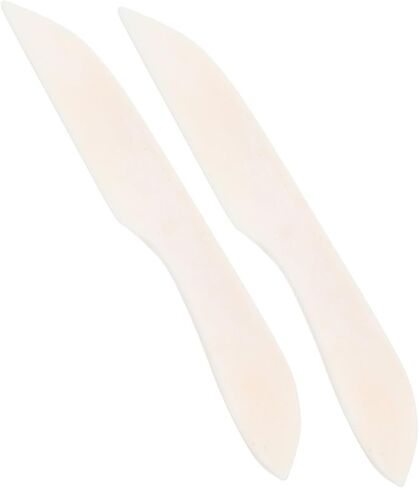 Angoily 2pcs Real Bone Folder Tool for Paper Creasing Bookbinding and Crafting Precision Scoring and Folding for Origami Card Making and Projects Beige Finish in Saudi Arabia