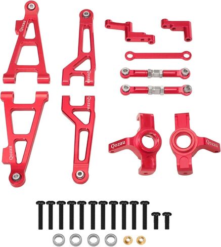 Aluminum Upgrade Kit, Front Rear Suspension Arms, Steering Knuckles & Hubs, R168Z Bearings for 1/16 MJX Hyper GO H16BM H16GT H16DR 16208 16209 16210 RC Truck Car Accessories Parts (Rde) in Saudi Arabia