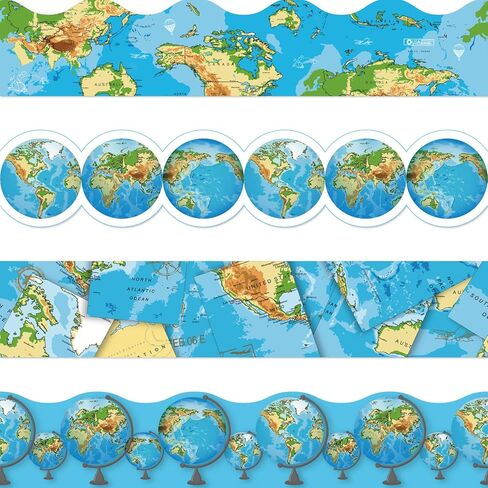 67ft Travel The Map Globes Bulletin Board Borders World Map Bulletin Board Decorations Adventure Awaits Sign Travel Trim Border Decor Earth Globe Border for School Classroom Party Wall Decor in Saudi Arabia