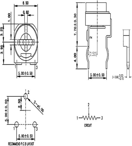 20-50PCS/Lot RM065 Potentiometer 100 200 500R 1 2 5 10K 20K 50K 100K 200K 500K 1M 101 201 501 102 502 Variable Trimmer Resistor(1K Ohm 50PCS) in Saudi Arabia
