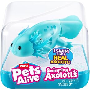 Pets Alive Swimming Axolotl - Teal - Dive Into An Enchanting World Of Underwater Fun With Pets Alive Swimming Axolotls! - Includes: 1 X Axolotl, 1 X Collector's Guide in Saudi Arabia