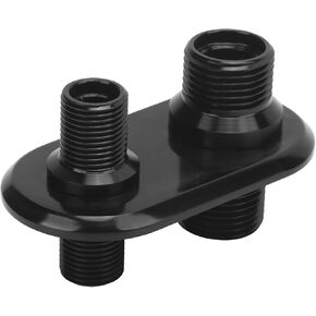 Firewall Bulkhead 1‑6(5/8in‑18) 1‑10(7/8in‑14) Air Conditioner Bulkhead Connector, Machined from Billet Aluminum Alloy with Stable Performance (Black) in Kuwait