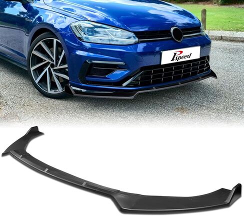 ممتص الصدمات الأمامي للشفة مناسب لسيارة VW Golf Hatchback Comfortline/Highline/R Base/S 2015-2019 لسيارة VW GTI Hatchback Autobahn/Base/S/SE 2015-2019 3 قطع شفة أمامية غير لامعة باللون الأسود in Kuwait
