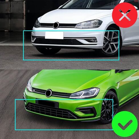 ممتص الصدمات الأمامي للشفة مناسب لسيارة VW Golf Hatchback Comfortline/Highline/R Base/S 2015-2019 لسيارة VW GTI Hatchback Autobahn/Base/S/SE 2015-2019 3 قطع شفة أمامية غير لامعة باللون الأسود in Kuwait