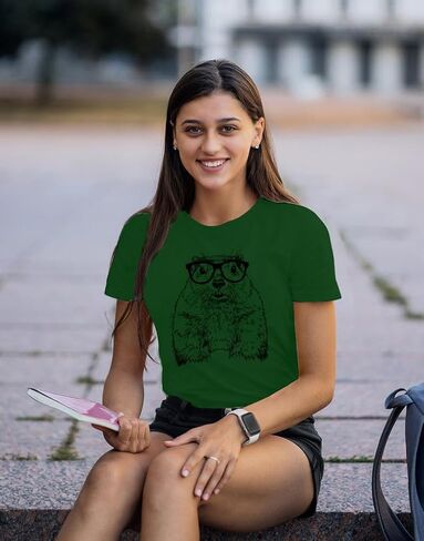 تي شيرت حريمي على شكل جرذ الأرض تي شيرت مضحك نردي نظارات جرذ الأرض جرافيك تي شيرت محب على شكل حيوانات بأكمام قصيرة in Saudi Arabia