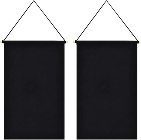 Square Blank Canvas Wall Display Banner | Large Pin Board for Badges, Brooches, Buttons & Jewelry Collections | Versatile Hanging Organizer (2 Black) in Saudi Arabia
