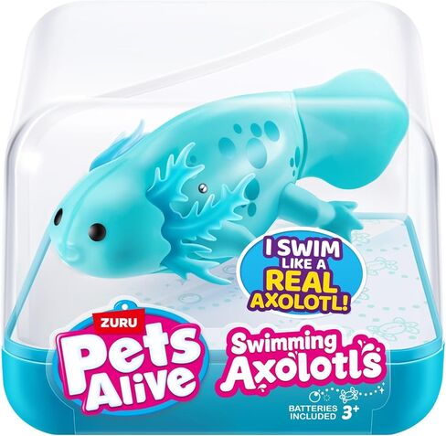 Pets Alive Swimming Axolotl - Teal - Dive Into An Enchanting World Of Underwater Fun With Pets Alive Swimming Axolotls! - Includes: 1 X Axolotl, 1 X Collector's Guide in Saudi Arabia