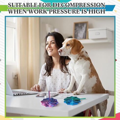 2 Pcs 3D Printed Expanded Sensory Fidget Star Handles, Fractal Fidget Hexagon Spiral Anti Stress Sensory Tools for Office Stress Relief Christmas Birthday Gift(6.69 x 6.69 Inch) in Saudi Arabia