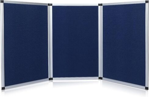 Sherr 3 Panel Trade Show Presentation Board, 72 x 35.3 inches Tri Fold Display Board, Black Single Sided Tabletop Display, Folding Panel for Trade Show Table Top in Saudi Arabia