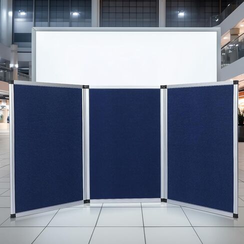 Sherr 3 Panel Trade Show Presentation Board, 72 x 35.3 inches Tri Fold Display Board, Black Single Sided Tabletop Display, Folding Panel for Trade Show Table Top in Saudi Arabia