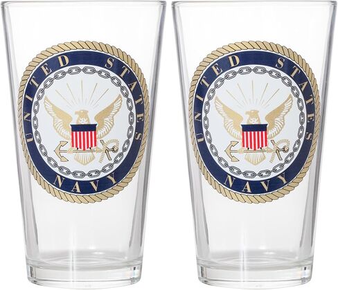 Officially Licensed United States Navy Emblem Pint Glass in Saudi Arabia