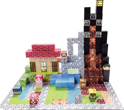 200 PCS Magnetic Building Blocks with 15 LED Light-Up Blocks (Replaceable Battery)&Foldable Magnetic Board,STEM Educational Magnet Cube Set,Creative Construction Toy Gift for Kids (Boys&Girls Ages 3+) in Saudi Arabia