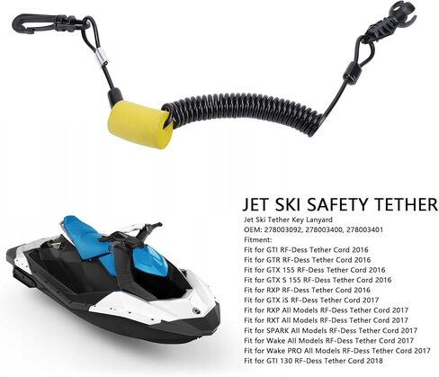 Jet Ski Tether Key Lanyard - 278003092 Anti Theft Cord for Sea Doo GTR GTX Spark in Saudi Arabia
