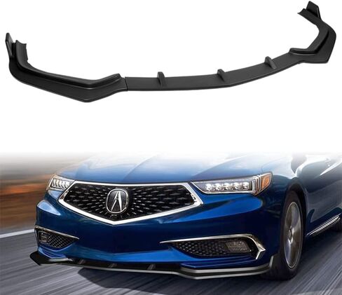 Q1-TECH، الشفة الأمامية الممتصة للصدمات مناسبة للتوافق مع 2018-2020 Acura TLX، طقم جسم الذقن الأمامي الممتص للصدمات الأمامي مطلي باللون الأسود اللامع ABS، 2019 (STP-Style) (أسود مطفي) in Saudi Arabia