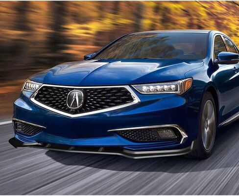 Q1-TECH، الشفة الأمامية الممتصة للصدمات مناسبة للتوافق مع 2018-2020 Acura TLX، طقم جسم الذقن الأمامي الممتص للصدمات الأمامي مطلي باللون الأسود اللامع ABS، 2019 (STP-Style) (أسود مطفي) in Saudi Arabia