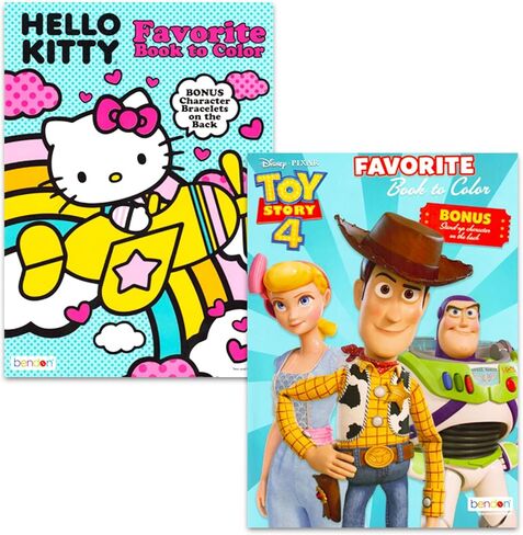 Bulk Assorted Coloring Books for Girls - Bundle with 12 Coloring Books Featuring Disney, Hello Kitty, My Little Pony, Plus More | Themed Coloring Activities for Kids in Saudi Arabia