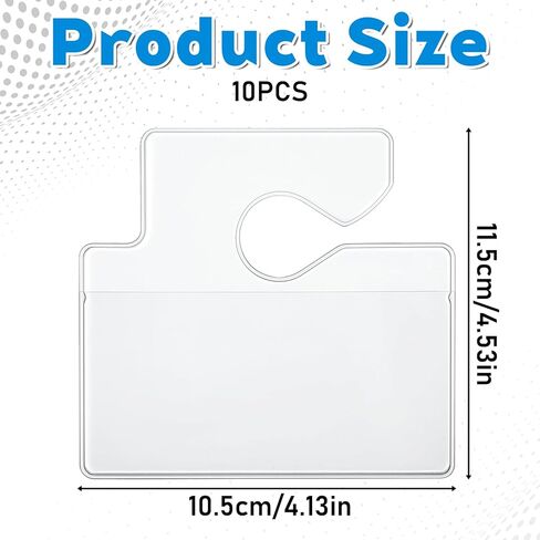10 Pcs Horizontal Clear Parking Permit Holder, Parking Permit Hang Tag Rear View Mirror Hanger Car Parking Lot Pass Parking Permits Card Holder for Car Trucks SUVs Passes, Permits in Saudi Arabia