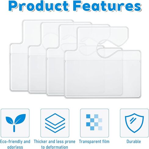 10 Pcs Horizontal Clear Parking Permit Holder, Parking Permit Hang Tag Rear View Mirror Hanger Car Parking Lot Pass Parking Permits Card Holder for Car Trucks SUVs Passes, Permits in Saudi Arabia