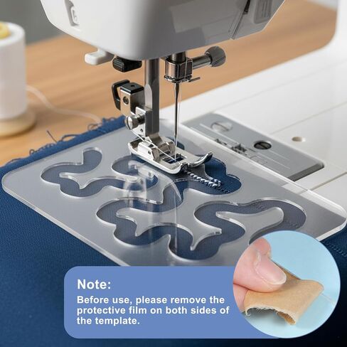 Meander Quilting Template, Acrylic Ruler for Motion Quilting, Transparent Stencil Guide for Domestic & Industrial Sewing Machines in Saudi Arabia