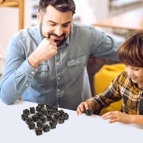 30Pcs Token Dice Counters D6 Plus Dice Set Acrylic Board Game Accessory Compatible with MTG TCG Card Games and Education Accessories (Black) in Kuwait