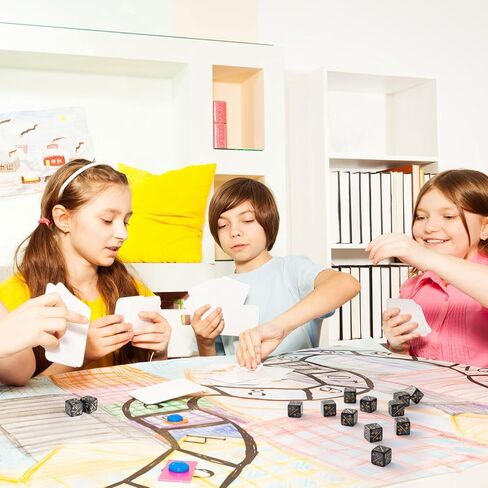 30Pcs Token Dice Counters D6 Plus Dice Set Acrylic Board Game Accessory Compatible with MTG TCG Card Games and Education Accessories (Black) in Kuwait