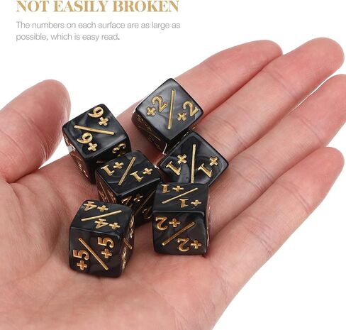 30Pcs Token Dice Counters D6 Plus Dice Set Acrylic Board Game Accessory Compatible with MTG TCG Card Games and Education Accessories (Black) in Kuwait