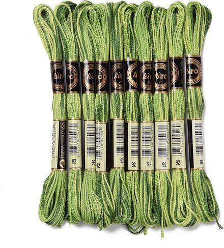 10 Skeins Hot Pink 0.5mm 6-Ply Polyester Embroidery Floss Cross Stitch Threads Segment Dyed Gradient for DIY Craft Hand Sewing Knitting DIY Crafts Jewelry Making 8.75 Yards(8m)/Skein in Saudi Arabia