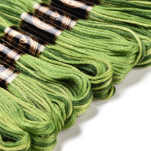 10 Skeins Hot Pink 0.5mm 6-Ply Polyester Embroidery Floss Cross Stitch Threads Segment Dyed Gradient for DIY Craft Hand Sewing Knitting DIY Crafts Jewelry Making 8.75 Yards(8m)/Skein in Saudi Arabia