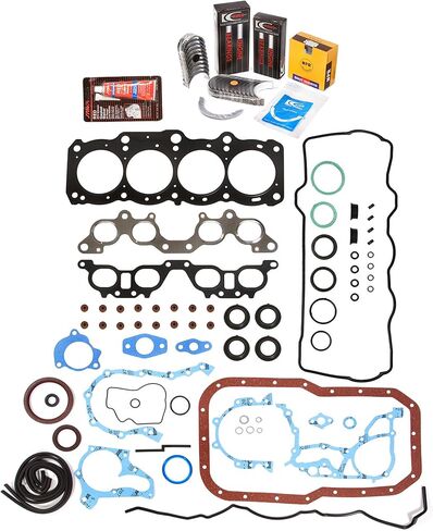 طقم إعادة تدوير محرك Evergreen FSBRR2029 متوافق مع 97-99 Toyota Camry Celica 5SFE مجموعة حشية كاملة، محامل قضيب رئيسية ذات حجم قياسي، حلقات مكبس ذات حجم قياسي in Saudi Arabia