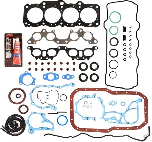 طقم إعادة تدوير محرك Evergreen FSBRR2029 متوافق مع 97-99 Toyota Camry Celica 5SFE مجموعة حشية كاملة، محامل قضيب رئيسية ذات حجم قياسي، حلقات مكبس ذات حجم قياسي in Saudi Arabia