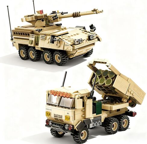 مجموعات بناء المركبات العسكرية لقاذفة الصواريخ وسترايك من HIMARS، 915 قطعة من مجموعة نماذج دبابة الجيش المدرعة المتوافقة مع ليغو. ألعاب تعليمية تجميع ألعاب البناء للأولاد من سن 6 سنوات فما فوق in Saudi Arabia