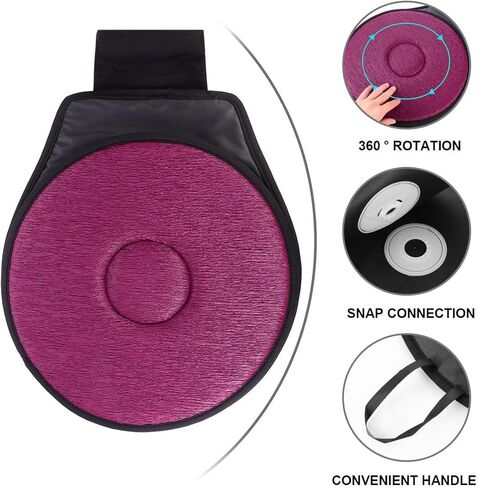 360 Degree Rotating Car Seat Cushion Swivel Pad with Non-Slip Base Breathable Comfort for Elderly Pregnant Mobility Assistance Home Office Use in Saudi Arabia